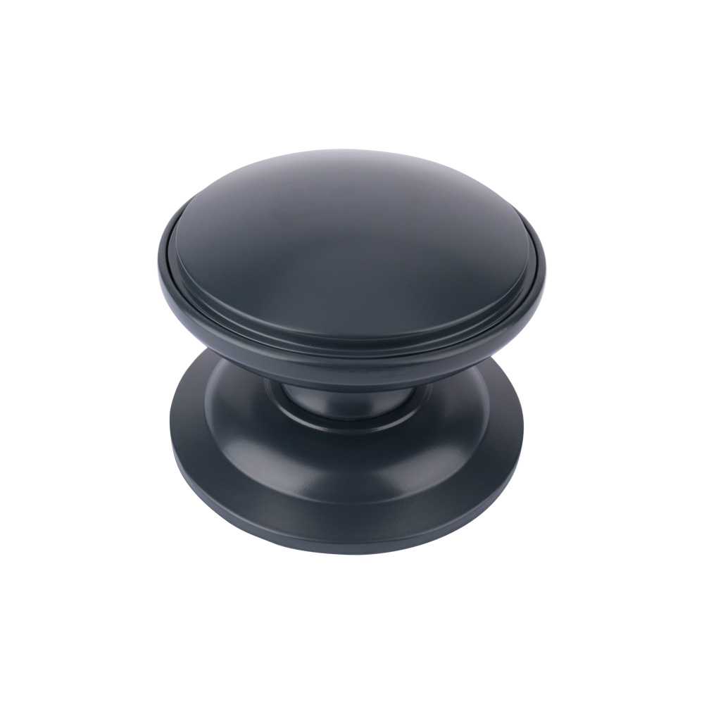 Timber Series Decorative Round Centre Door Knob (100mm) - Anthracite Grey